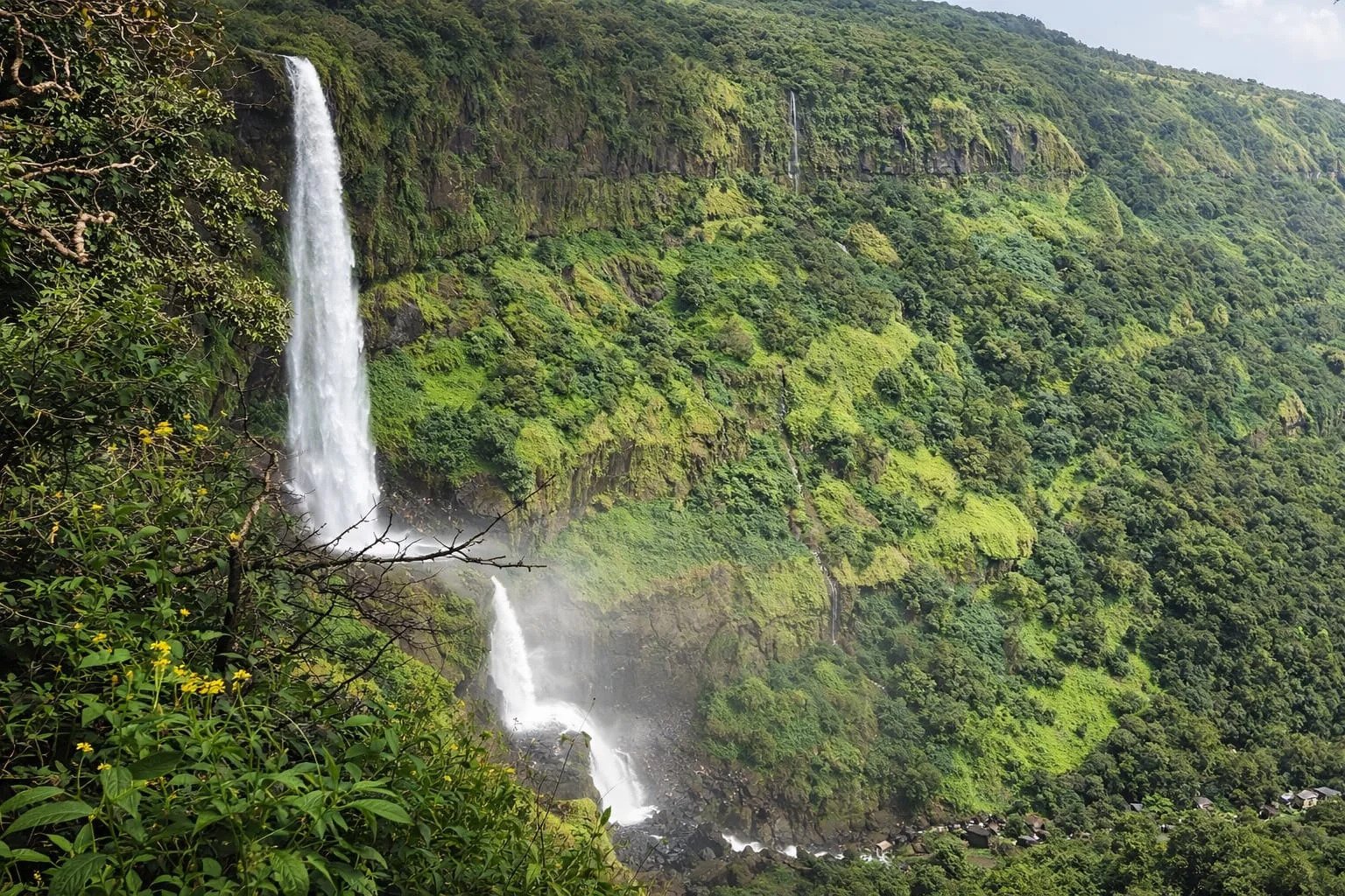 Vajrai Falls surrounded by forest